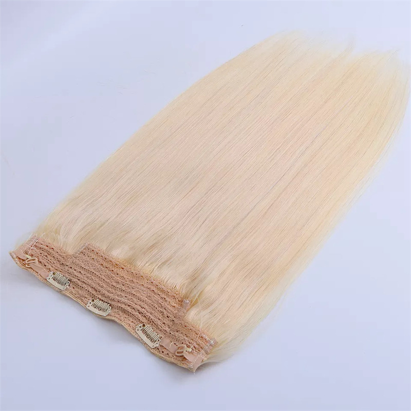 Blonde Halo Silky Straight Clip In Invisible Hair One Piece 100% Remy Halo Hair Extensions